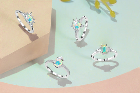 a group of earrings