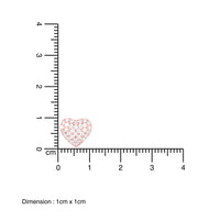 Rose Gold Zircon Heart Studs