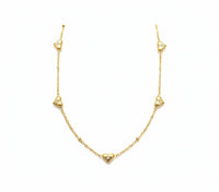 18K Gold Plated Heart Link Chain Necklace