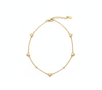 18K Gold Plated Heart Link Chain Necklace - RACHIVA