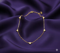 18K Gold Plated Heart Link Chain Necklace