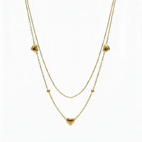 18K Gold Plated Heart Layered Necklace - RACHIVA
