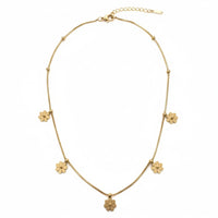 18K Gold Plated Daisy Flower Necklace - RACHIVA