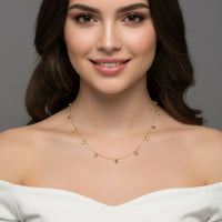 18K Gold Plated Multicolour Dot Necklace - RACHIVA
