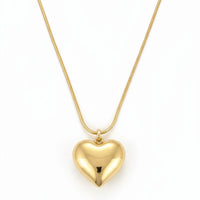 18K Gold Plated Puffy Heart Pendant Necklace - RACHIVA