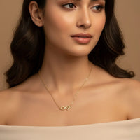 18K Gold Plated Infinity Heart Zircon Necklace - RACHIVA