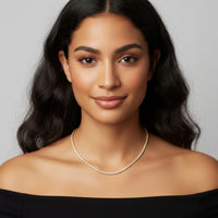18K Gold Plated Zircon Tennis Necklace - RACHIVA