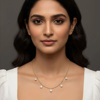 18K Gold Plated Teardrop Charm Necklace - RACHIVA