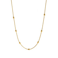 18K Gold Plated Minimal Gold Bead Necklace - RACHIVA