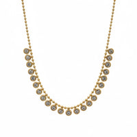 18K Gold Plated Bezel Set Zircon Necklace - RACHIVA
