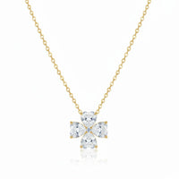 18K Gold Plated Clover Zircon Necklace - RACHIVA