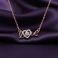 18K Rose Gold Plated Love Heart Zircon Necklace - RACHIVA