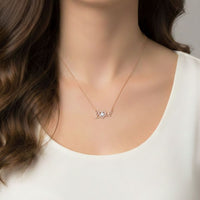 18K Rose Gold Plated Love Heart Zircon Necklace
