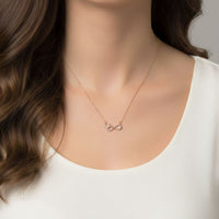 18K Rose Gold Plated Infinity Butterfly Zircon Necklace