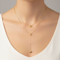 18K Gold Plated Triple Heart Layered Necklace
