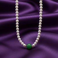 18K Gold Plated Green Center Pearl Necklace - RACHIVA
