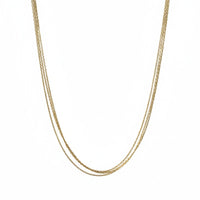 18K Gold Plated Minimal Multi Layer Chain Necklace - RACHIVA