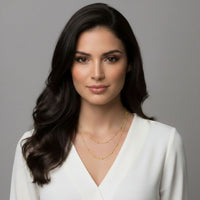 18K Gold Plated Double Layer Gold Beaded Necklace - RACHIVA