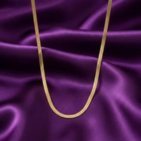 18K Gold Plated Classic Herringbone Chain Necklace - RACHIVA