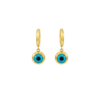 18K Gold Plated Evil Eye Drop Earrings - RACHIVA