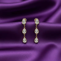 18K Gold Plated Triple Teardrop Earrings - RACHIVA