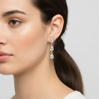 18K Gold Plated Triple Teardrop Earrings - RACHIVA