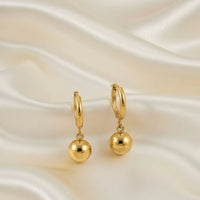 18K Gold Plated Sphere Dangle Earrings - RACHIVA