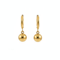 18K Gold Plated Sphere Dangle Earrings