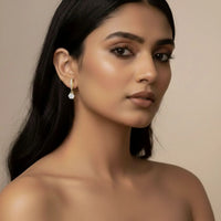 18K Gold Plated Pavé Zircon Hoop Earrings - RACHIVA