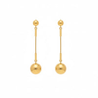 18K Gold Plated Long Ball Drop Earrings - RACHIVA