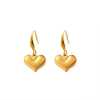 18K Gold Plated Mini Heart Hoop Earrings - RACHIVA
