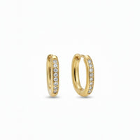 18K Gold Plated Zircon Mini Hoop Earrings
