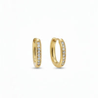 18K Gold Plated Zircon Mini Hoop Earrings - RACHIVA