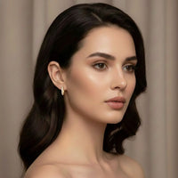 18K Gold Plated Zircon Mini Hoop Earrings - RACHIVA