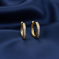 18K Gold Plated Zircon Mini Hoop Earrings
