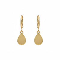 18K Gold Plated Minimal Teardrop Drop Hoop Earrings - RACHIVA