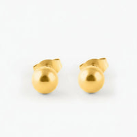 18K Gold Plated Classic Ball Stud Earrings - RACHIVA