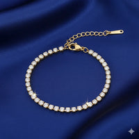 18K Gold Plated Classic Zircon Tennis Bracelet - RACHIVA