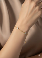 18K Gold Plated Minimal Bezel Zircon Bracelet - RACHIVA