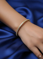 18K Gold Plated Zircon Bangle Bracelet - RACHIVA
