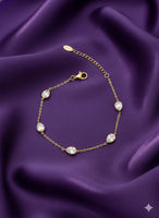 18K Gold Plated Teardrop Zircon Bracelet - RACHIVA