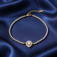 18K Gold Plated Teardrop CZ Bracelet - RACHIVA