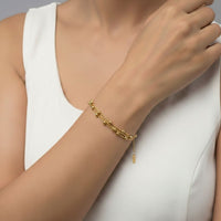 18K Gold Plated Triple Layer Bead Bracelet