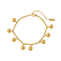 18K Gold Plated Ball Charm Bracelet - RACHIVA