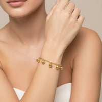 18K Gold Plated Ball Charm Bracelet - RACHIVA