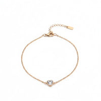 18K Gold Plated Heart Charm Bracelet - RACHIVA