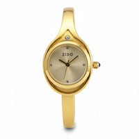 18K Gold Plated Minimal Oval Bangle Watch - RACHIVA