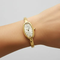 18K Gold Plated Roman Oval Bangle Watch - RACHIVA