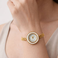 18K Gold Plated Chain Bracelet Watch