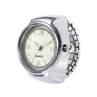 18K Quartz Finger Ring Watch - Silver (Roman Numeral Dial) - RACHIVA